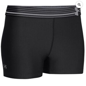 Under Armour Black Athletic Shorts with Striped Waistband